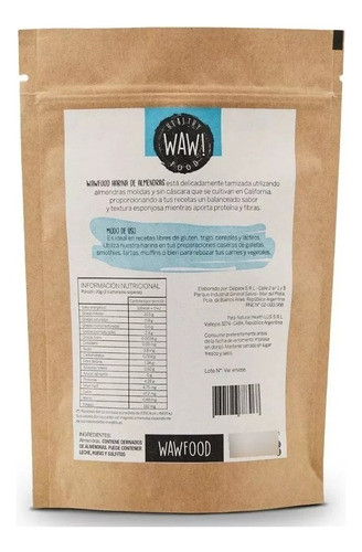Harina De Almendras Sin Piel   Wawfood   - Sin Tacc - 300gr 1