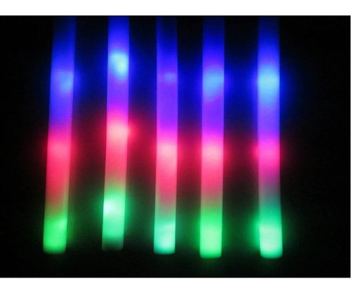 10 Rompecocos Barras Goma Espuma Luminosa Led Multicolor 1