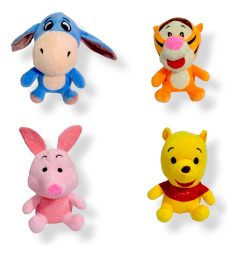 Peluche Winnie Pooh Y Amigos Combo X4 Unidades De 20cm 1