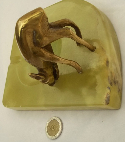 Bambi Cenicero De Coleccion En Bronce Macizo Y Marmol. 1