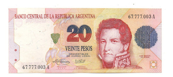 Billete 20 Convertible 1º Diseño Bot 3056 Fernandez - Menem 0 Billete 20 Convertible 1º Diseño Bot 3056 Fernandez - Menem 0