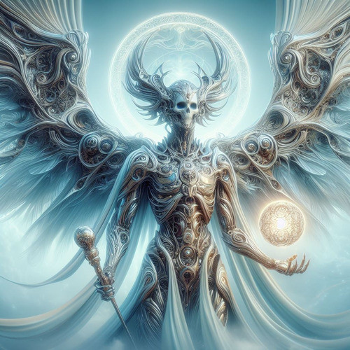 Obra Arte Digital El Guardian De Almas 50x50cm Pieza Única 0