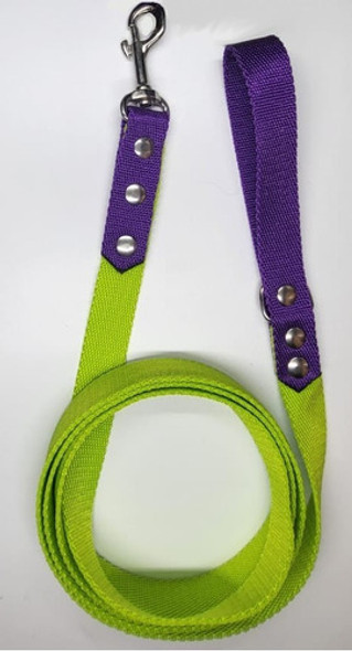 Correa 2m Bicolor Ancho 2 Cm Perro Paseo 0