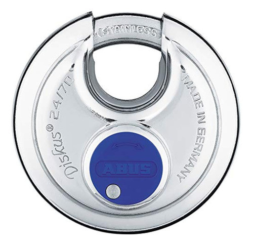 Abus 24/70 Diskus Candado De Acero Inoxidable Endurecido Con 0