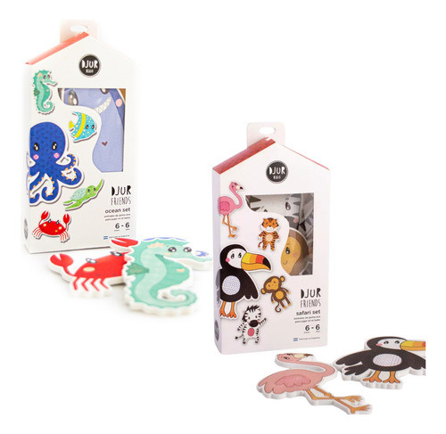 Animales De Goma Eva Para Jugar En La Bañera Mar Y Safari 0