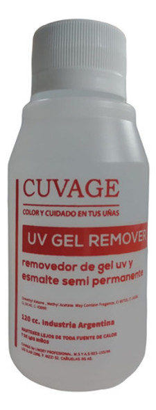 Removedor Uv Gel Esmalte Semipermanente Uñas 120cc Cuvage 0 Removedor Uv Gel Esmalte Semipermanente Uñas 120cc Cuvage 0