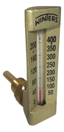 Termómetro De Columna Angular P/cañerías 0 A + 200°c.winters 0