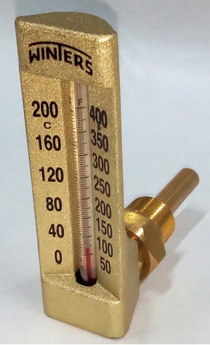 Termómetro De Columna Angular P/cañerías 0 A + 200°c.winters 1