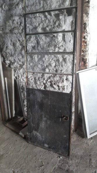Puerta Hierro 65cm X 2metros Con Vidrio 0