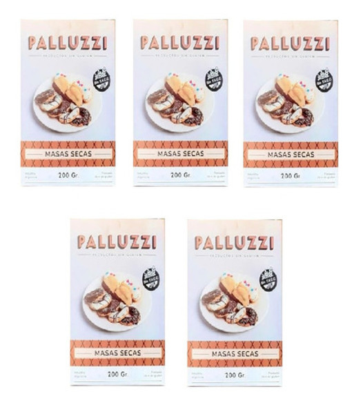 Pack X 5 Masas Secas  Palluzzi X 200grs ( Apto Celiacos) 0 Pack X 5 Masas Secas  Palluzzi X 200grs ( Apto Celiacos) 0