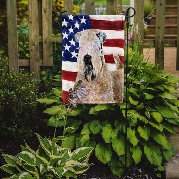 Caroline's Treasures Ss4019gf Usa American Flag With Wheaten 1 Caroline's Treasures Ss4019gf Usa American Flag With Wheaten 1