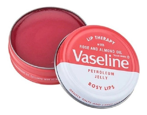 Balsamo Labial Vaseline Lip Therapy  100% Original Lata Rosa 1