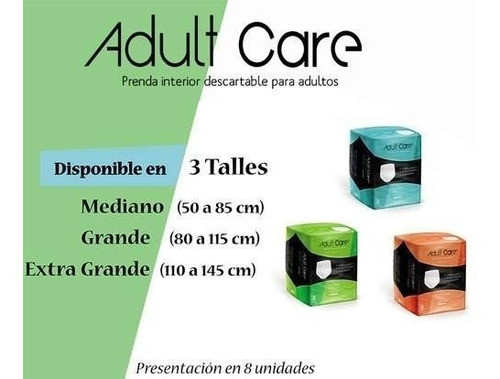 96 Ropa Interior Descartable Bombacha Adult Care G 1