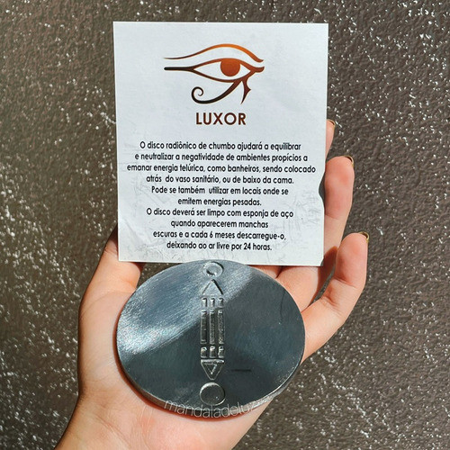 Disco Radiônico Luxor Feng Shui Banheiro Ralo De Chumbo 7cm 1
