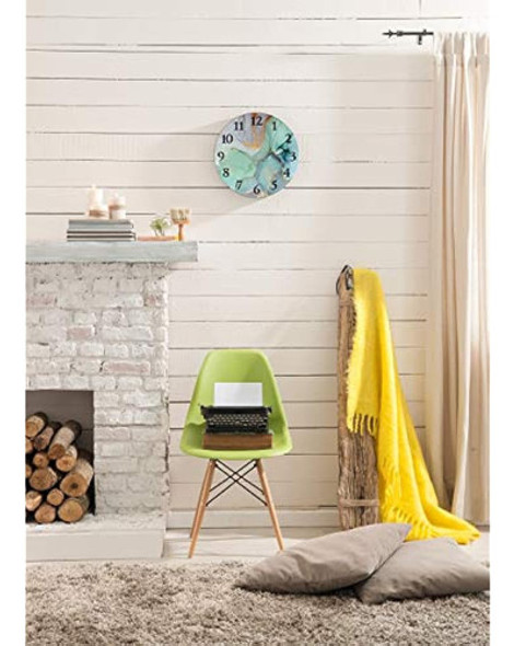 Britimes Reloj De Pared Redondo Reloj Silencioso Que No Hace 1