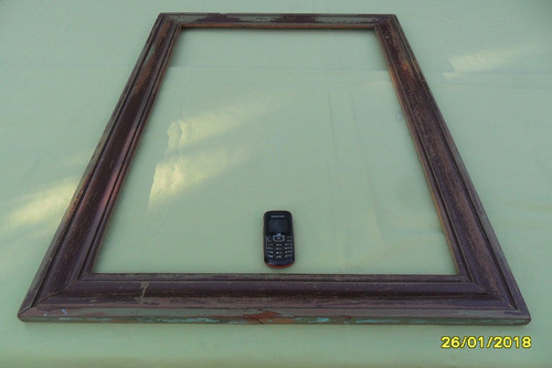 Marco Realizado Con Antigua Moldura Madera Contramarco L 270 1