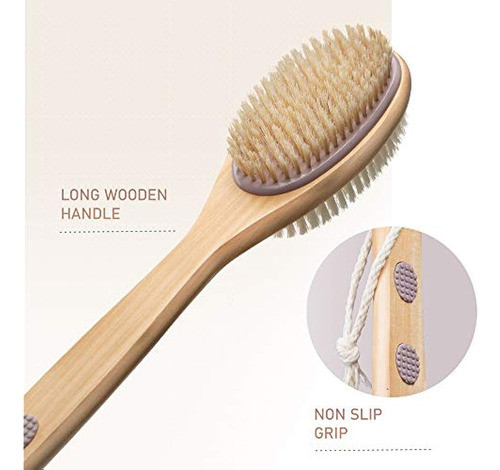 Mainbasics Cepillo De Ducha De Baño Y Mango Largo De Doble C 1