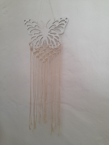 Adorno Pared Macramé. Mariposa Símil Atrapasueños 0