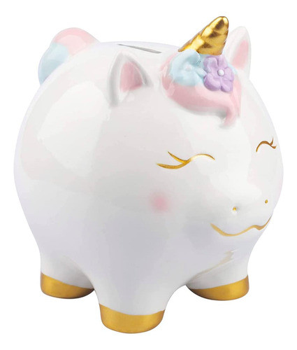 Alcanca De Unicornio Para Nias, Hucha De Cermica Pintada A M 0