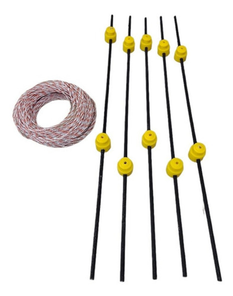 Kit Extensión 25m Boyero Varilla Hierro + Hilo + Aisladores 0 Kit Extensión 25m Boyero Varilla Hierro + Hilo + Aisladores 0
