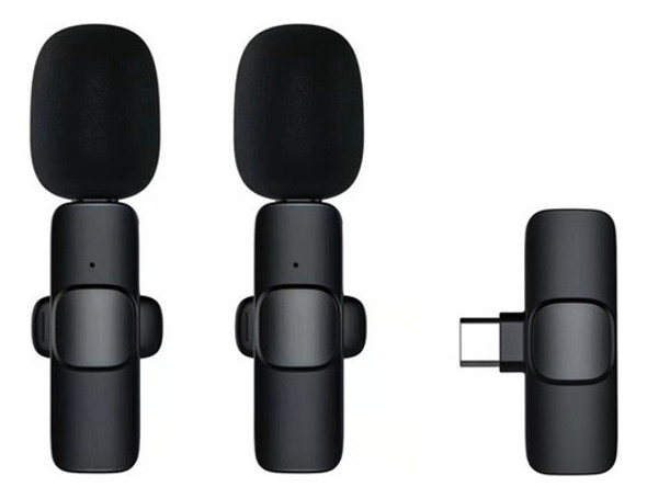 2 Microfones De Lapela Sem Fio De Canal Duplo Tipo C. 0