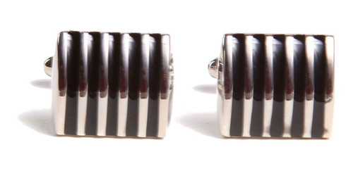 Regalo De Boda Clásico Plaza Gemelos De Plata Elegante Esmal 0