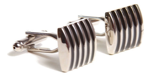 Regalo De Boda Clásico Plaza Gemelos De Plata Elegante Esmal 1