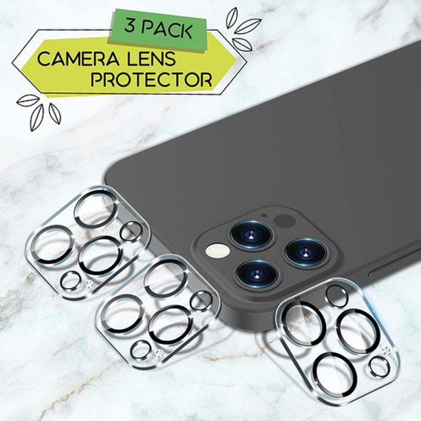 3 Vidrios Templados Para Camara iPhone 12 Pro Max Uniqueme 1