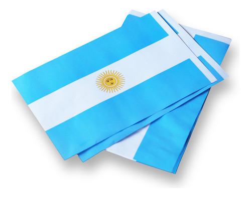 100 Bandera Argentina Chica De Papel 14x20cm - Mundial 0