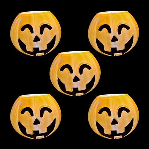 Caramelera Calabaza Led Golosinas Halloween X5 -cienfuegos- 1