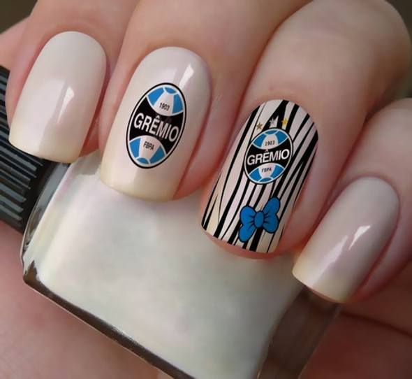 06 Cartelas De Adesivos Para Unhas Do Grêmio 0