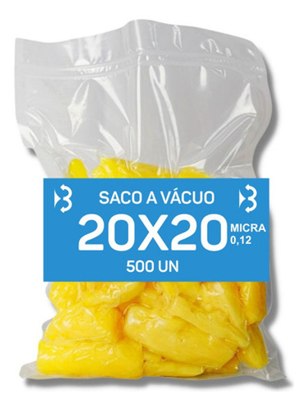 Embalagem Saco A Vacuo Alimento 20x20 500 Unidades 0