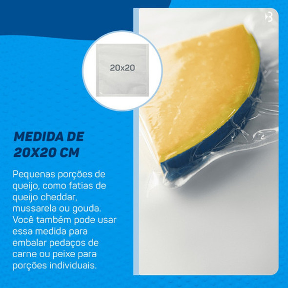 Embalagem Saco A Vacuo Alimento 20x20 500 Unidades 1
