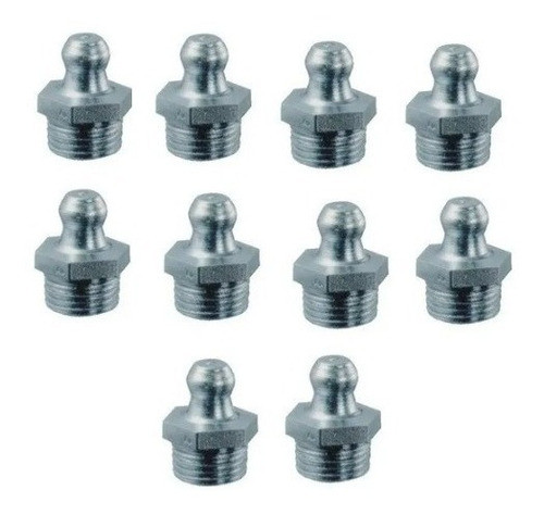 Graxeira Reta M6 X1mm Passo Bico Graxeira 6mm 0