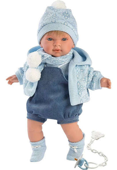 Llorens Miguel Lloron Ropa Azul Y Celeste Con Chupete Febo 0