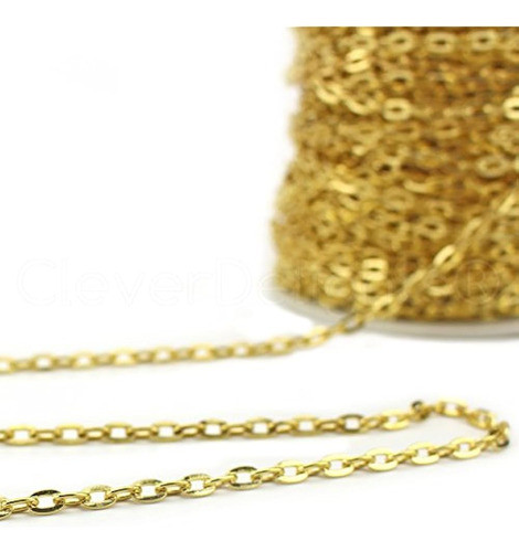 Cleverdelights Cable Carrete Cadena  30 Pies  Color Dorado 1