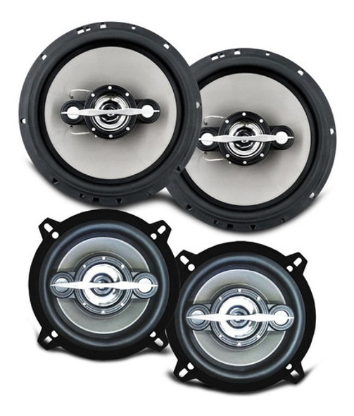 Kit 4 Alto Falante Som Automotivo Carro 6 E 5 Leson 280w 0