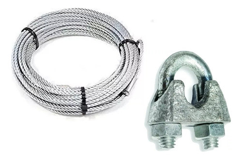 Cable Acero Galvanizado 3mm  (6x7+1) + 100 Prensa Cable 0
