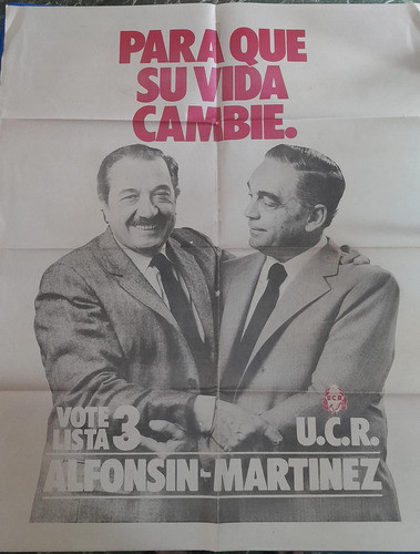 Afiche Raul Alfonsín 1982 Muy Buen Estado 0