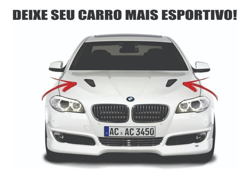 Capo Esportivo Entrada De Ar Fake Adesivo Fibra De Carbono 0