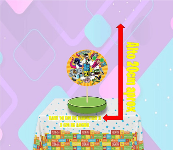 Centro De Mesa Teen Titans Decoraciónes 1 Centro De Mesa Teen Titans Decoraciónes 1