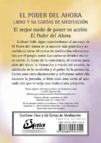 El Poder Del Ahora: 50 Cartas De Meditacion Eckhart Tolle 1
