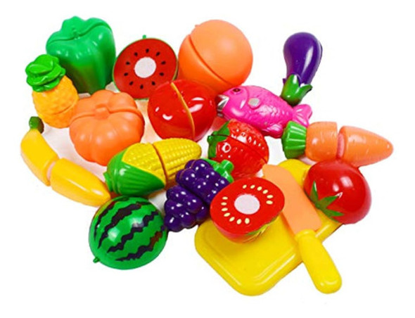 Juego De 16 Alimentos De Corte De Frutas Y 0