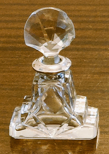 Perfumero De Cristal Inglés Y Plata Año 1922 Época Jorge V 1