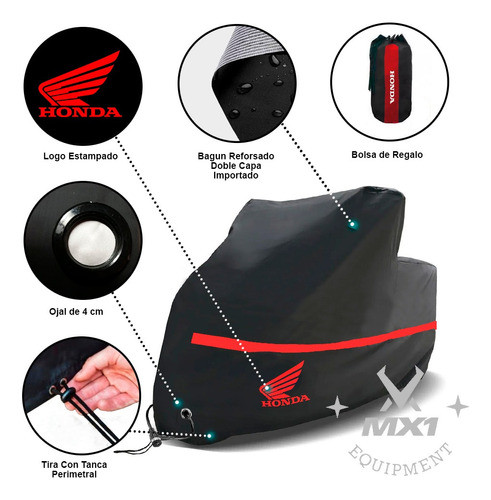Funda Cubre Moto Honda Tornado 250 Xre 300 Con Baul Lona  ! 1