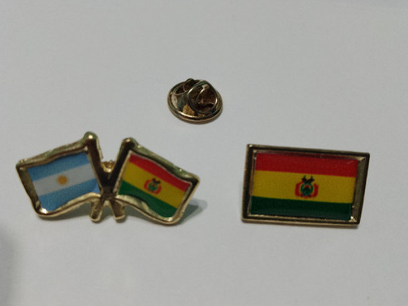 Pins Bandera Bolivia  Dos Modelos De 2 Cms 0