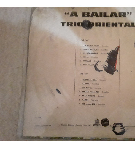 Trio Oriental - A Bailar Mi Linda Mery- Lp Vinilo / Kktus 1