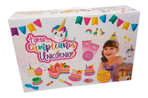 Torta De Cumpleaños Unicornio Grande -  Vamosajugar 1