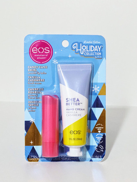 Eos Kit Holiday Lip Balm Candy Cane + Creme De Mãos Vanilla 1 Eos Kit Holiday Lip Balm Candy Cane + Creme De Mãos Vanilla 1