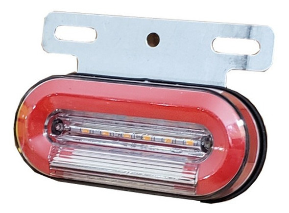 Farol Faro Led Lateral Ovalado 12v 100x40mm Rojo 0